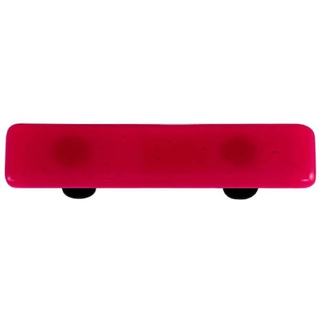 Palacedesigns Light Pink Rectangle Glass Cabinet Pull - Black Post PA727007